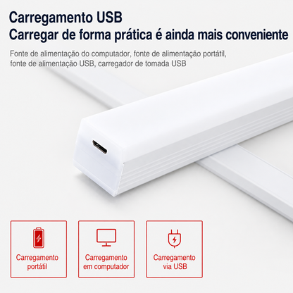 Luminária LED Inteligente com Sensor de Movimento  Acende Sozinha no Escuro • Sem Fio • Recarregável USB