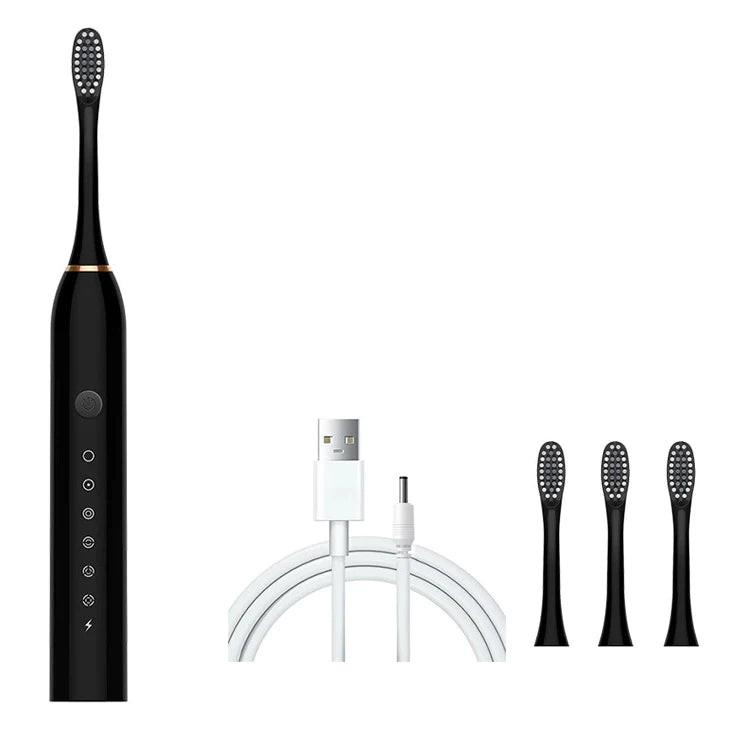Escova Elétrica Sônica Profissional – 42.000 Vibrações | Dentes Mais Brancos em Casa + 4 Refis Grátis