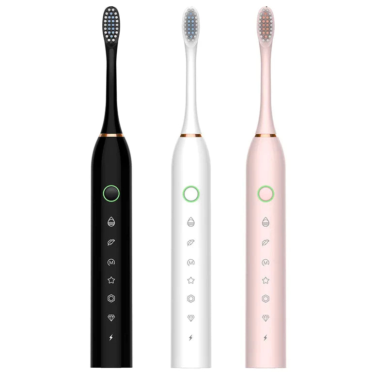 Escova Elétrica Sônica Profissional – 42.000 Vibrações | Dentes Mais Brancos em Casa + 4 Refis Grátis