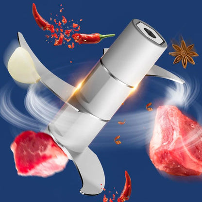 Mini Processador Elétrico Turbo 250ml USB – Triture Alho, Carne e Vegetais em Segundos