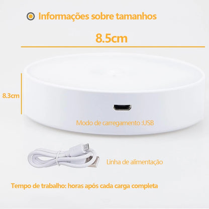 Kit Luminária LED Sensorial Sem Fio com Sensor de Presença – Recarregável USB | 1, 2, 3 ou 4 Unidades