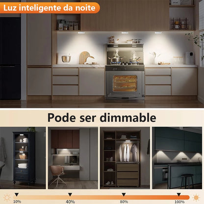 Kit Luminária LED Sensorial Sem Fio com Sensor de Presença – Recarregável USB | 1, 2, 3 ou 4 Unidades