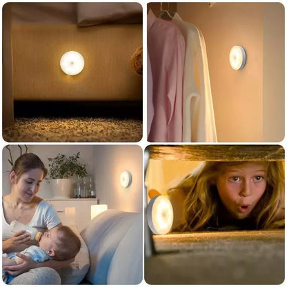 Kit Luminária LED Sensorial Sem Fio com Sensor de Presença – Recarregável USB | 1, 2, 3 ou 4 Unidades