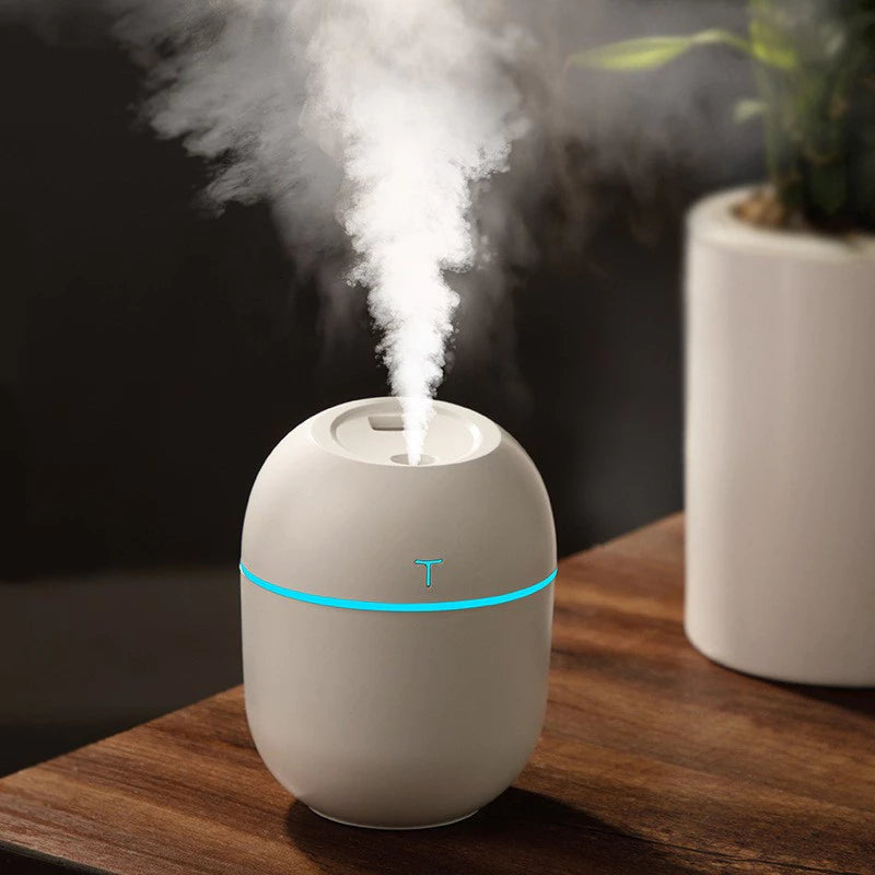 Umidificador de Ar Ultrassônico USB 220ml – Portátil, Silencioso e Compacto para Casa e Escritório